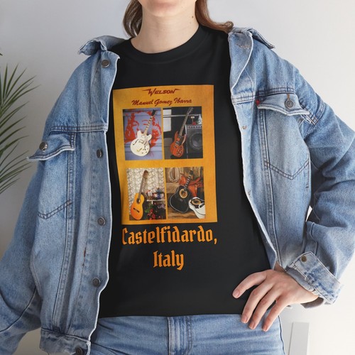 Vintage Welson Guitars Castlefidardo, Italy Retro Tee, Unisex Cotton T-Shirt, - Picture 29 of 84
