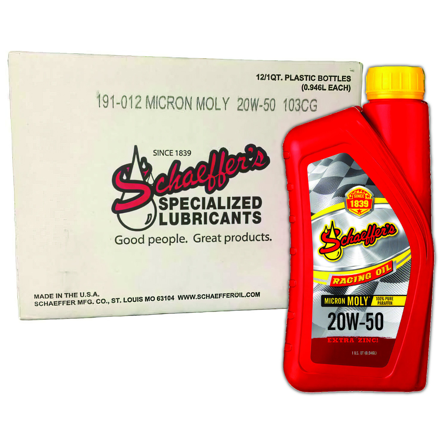 191 Micron Moly&reg; Racing Oil 20w-50 - 12-pack Case