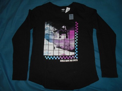 Old Navy Girls Size 14 Longsleeve Snowboarding Shirt (Girls Have No Limits)