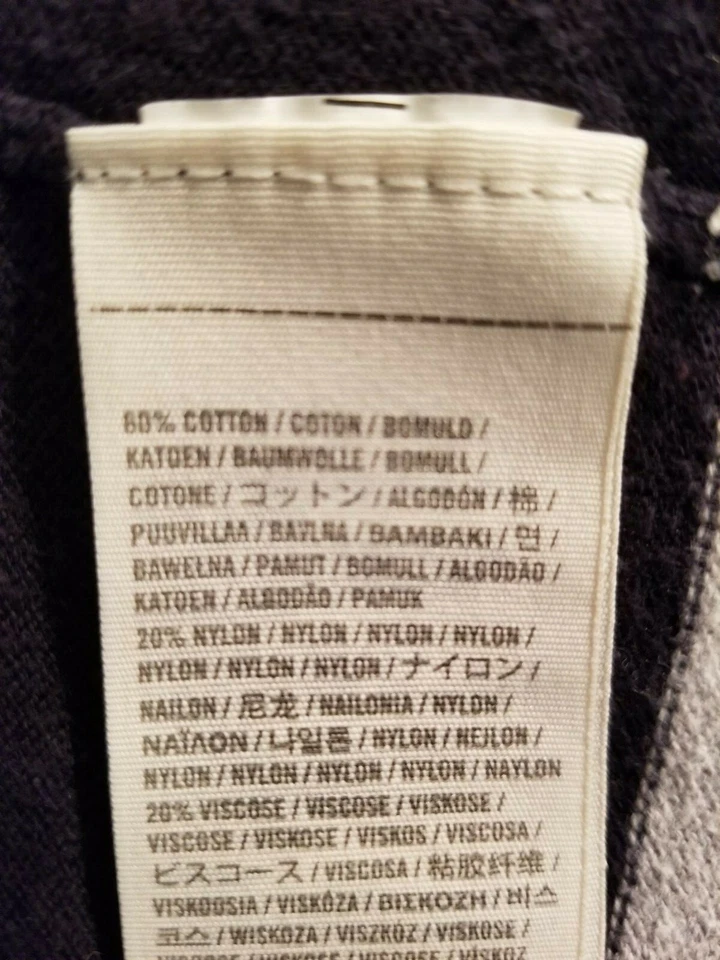 Hollister Womens Cardigan Sweater Shirt Top Size L Large Black Gray Striped - Image 3 of 4