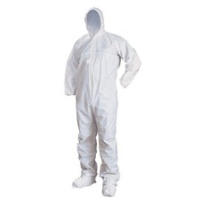 Epic Cleanroom Coverall Zipper Suit Disposable with Hoodie  Boots XL White NEW