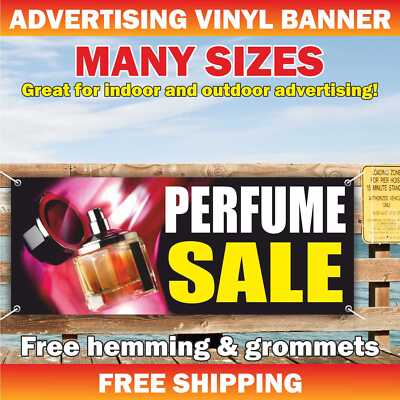 PERFUME SALE Advertising Banner Vinyl Mesh Sign Beauty salon spa smell