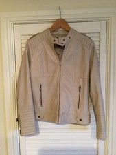 Pepe Jeans Ivory Biker Jacket Size M