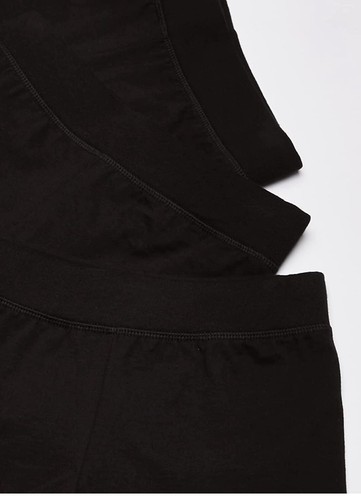 Hanes Little Girls' Jersey Short (Pack of 3), Ebony, Large, Ebony, Size X-Large - Picture 2 of 5