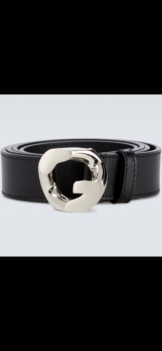 New Unisex Givenchy Beautiful G Chain Leather Belt Black 9