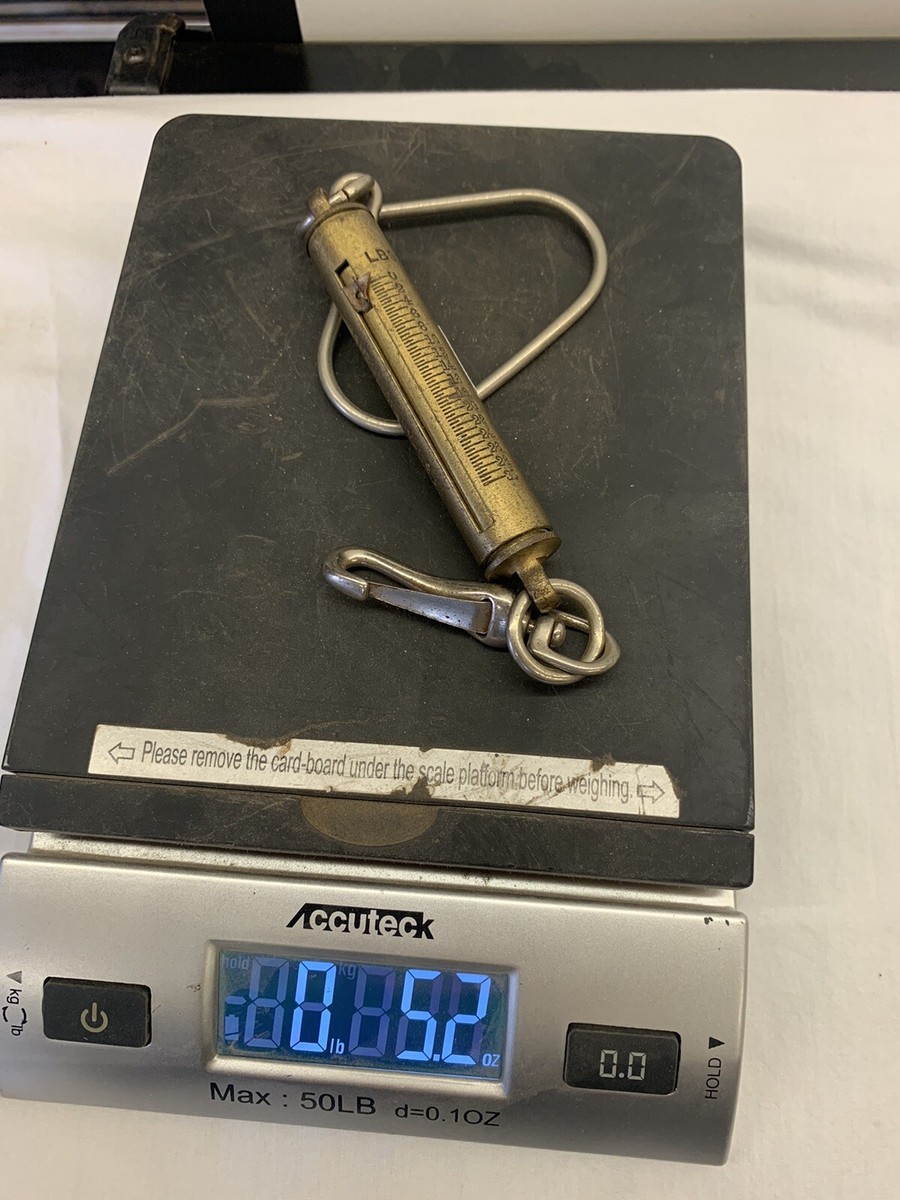 Vintage Brass Chatillon 30lb Scale / Hanging Spring Balance Vintage Brass Chatillon 30lb Scale / Hanging Spring Balance