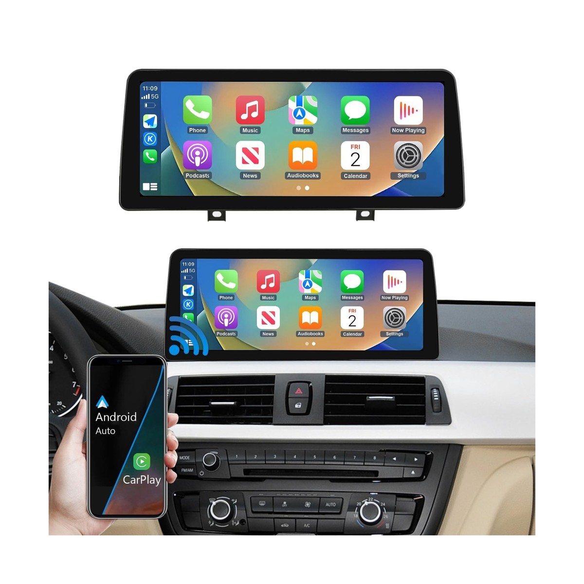 Road Top 12.3 Inch Touchscreen Wireless Carplay for BMW 3 & 4 