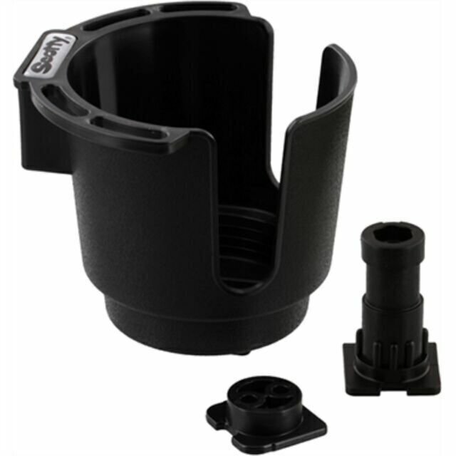 Scotty Drink Holder w/Rod Rest Post/Bulkhead/Gunnel Mount Black 0311-BK