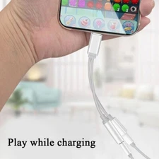 Splitter Charger Adapter Headphone Jack Cables For iPhone AUX 12 11 XS X 8 7 .