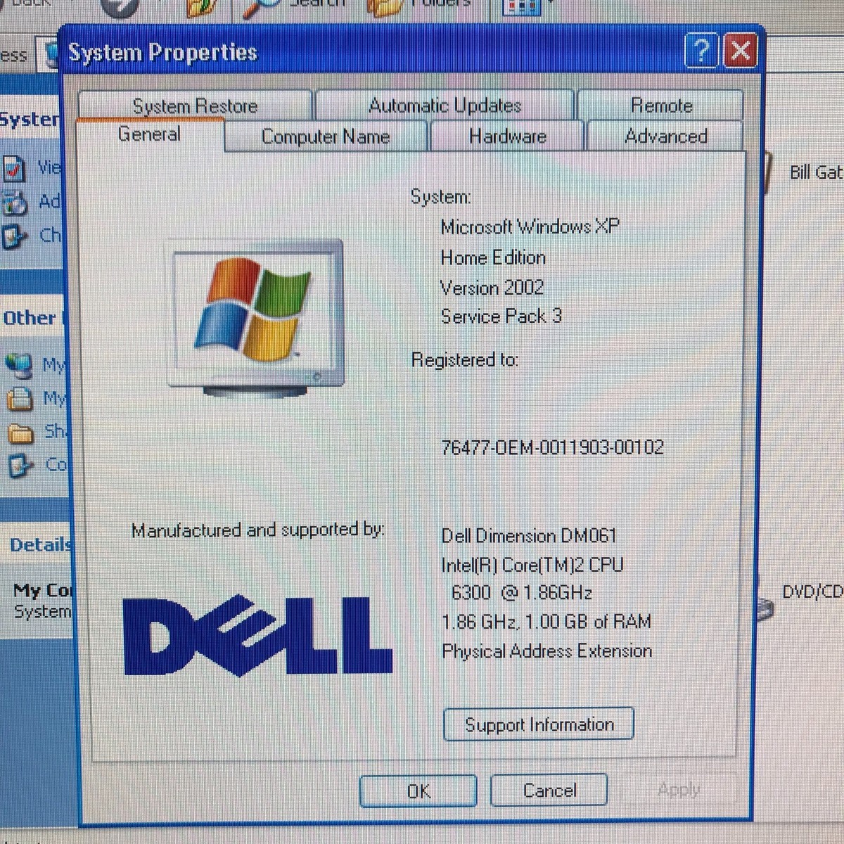 Dell Dimension E520 PC for Retro Gaming Core 2 1.86GHz 1GB RAM