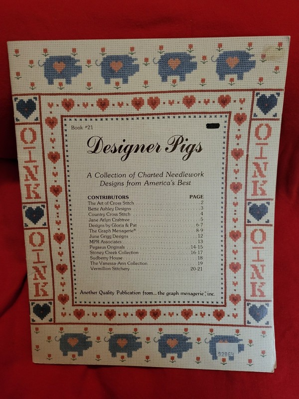 "Designer Pigs" Cross Stitch Patterns Booklet 