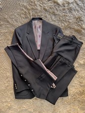 Vintage 1980s 90s JCPenney Black Comfort Suit 3 Piece Suit - Blazer Vest Pants