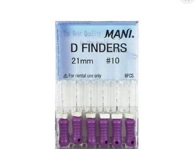 Mani D Finders Endodontic files For Calcified Canals 6files / per Pack .