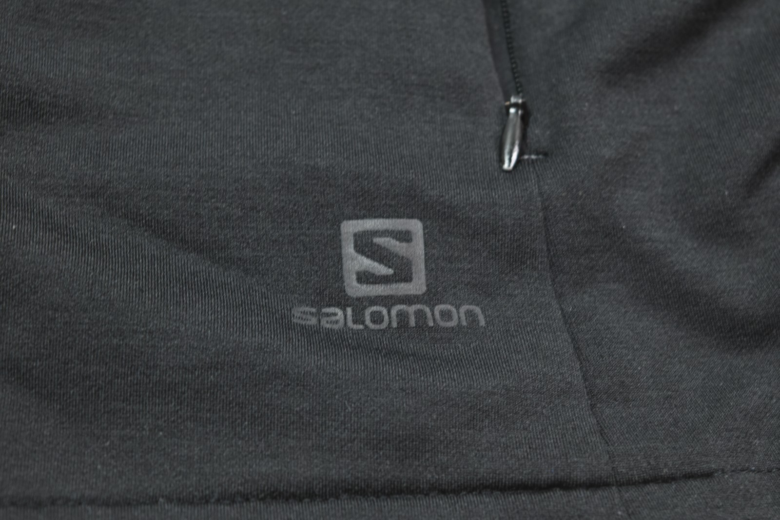 Maglione Salomon ActiTherm full zip uomo piccolo nero manica lunga escursionismo attivo