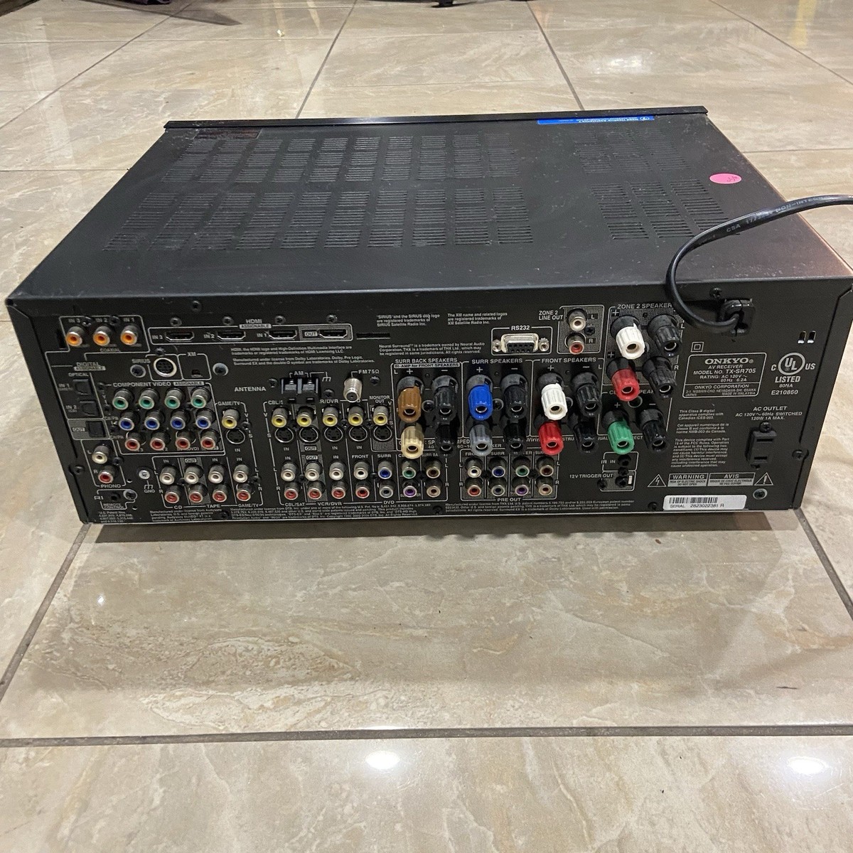 Onkyo TX SR705 7.1 Channel 700 Watt Receiver for sale online | eBay