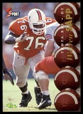 1995 Classic Five Sport #54 Warren Sapp Rookie Tampa Bay Buccaneers RC Card. rookie card picture
