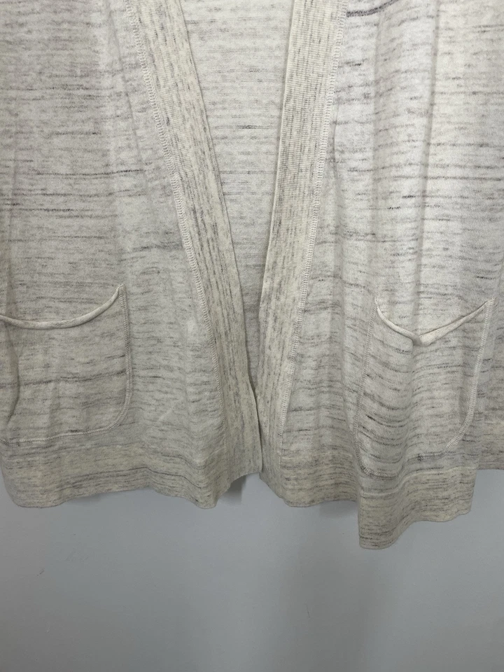 Suéter cárdigan abierto Lou & Grey para mujer algodón jaspeado avena talla M? Foto 2 de 4