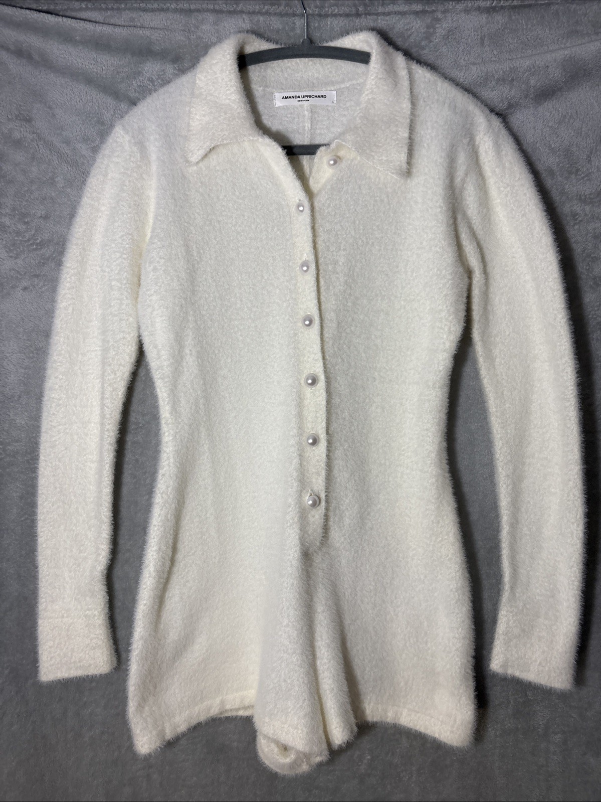 REVOLVE, Amanda Uprichard Cozy Devin Romper, Women’s Small, Ivory 🔥