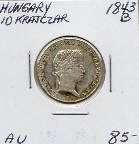 Hungary 10 Krajczar 1843 B - AU