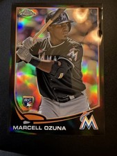 2013 Topps Chrome Update Marcell Ozuna Miami Marlins Black Refractor /99 (RC)