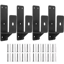 Heavy Duty 2x4 Door Security Bar Drop Bar Lock Brackets Door Barricade