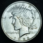 1922 $1 Peace Dollar AU Details ~ 26223