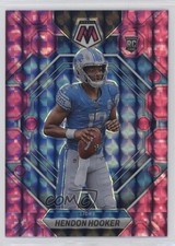 2023 Panini Mosaic Rookies Pink Camo Mosaic Prizm Hendon Hooker #322 1mv6