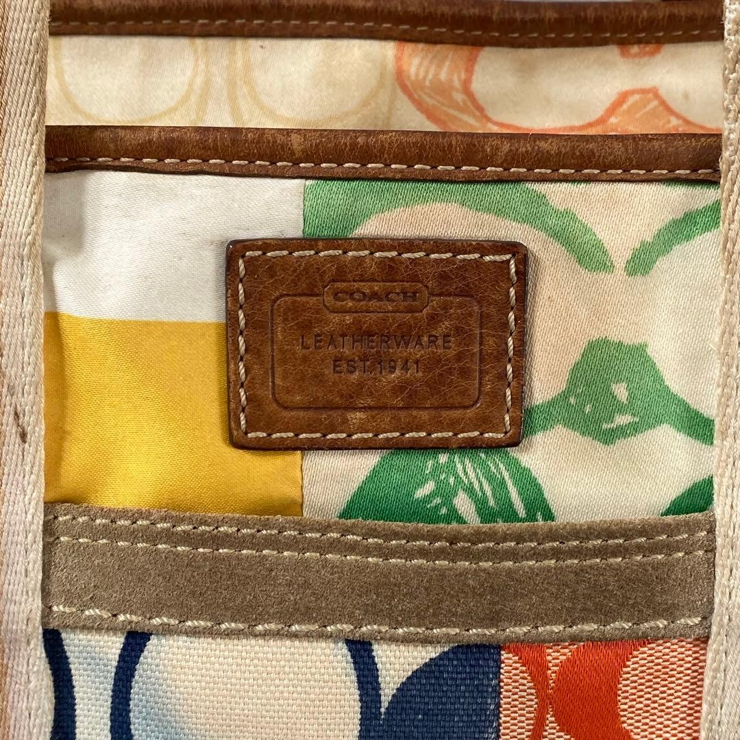 Coach Patchwork Multicolor A4 Tote Bag Shoulder B… - image 8