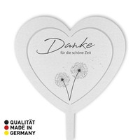 "Dolorino Grabstecker Herz \"Danke FüR Die SchöNe Zeit\" Aus Edelstahl"