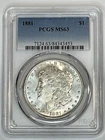 1881 Morgan Silver Dollar $1 PCGS MS63