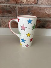 Whittard of Chelsea Multi-Coloured Stars Tall Latte Mug - VGC