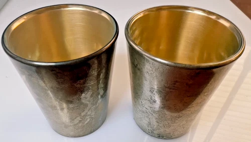 1 Reed Barton X77 sterling wrapped Glass 2 1/4" shot glass have 2 EXCELLENT