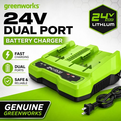 #ad #ad Greenworks CAG812 Dual Port 24 Volt Charger $39.49
