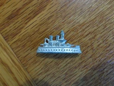 Vintage Monopoly Board Game Piece Part Metal BATTLESHIP Boat Pawn Mover Token