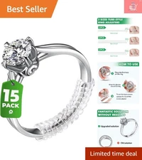 15-Pack Invisible Ring Sizer Adjusters - Universal Fit for Secure Jewelry