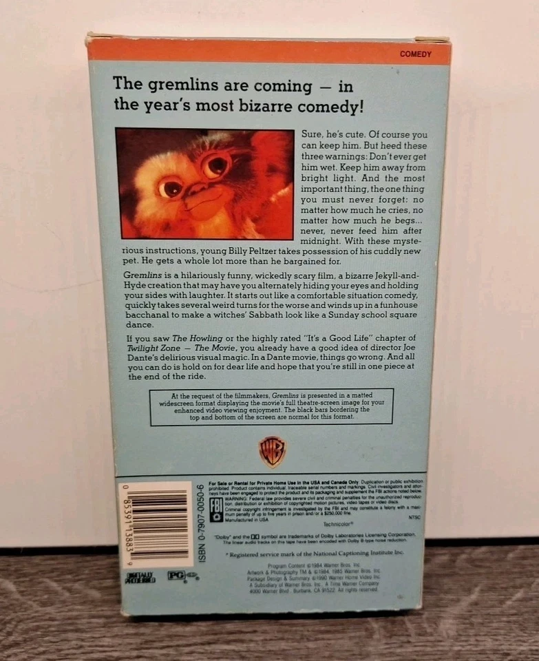 Gremlins (VHS, 1990) Tested - Image 2 of 4