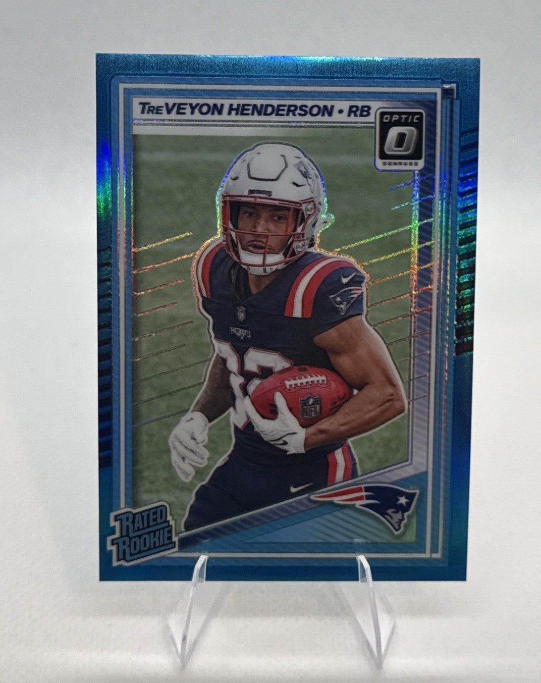 TreVeyon Henderson 2025 Panini Donruss Optic #248 Aqua Rated Rookie /349