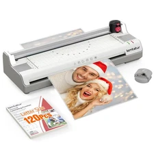 Laminator Machine 13Inch Wide with 120 Letter Size Laminating Sheets for A3/A...