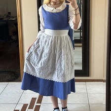De Colección Disney Hecho a Mano La Bella y la Bestia Vestido con disfraces Disfraz para Adulto Bella Mujeres M