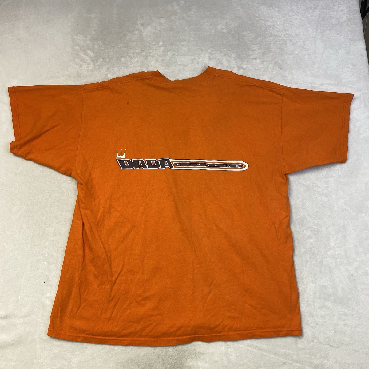 VINTAGE Dada Supreme T Shirt Men Orange XXL Hip Hop Logo Damani