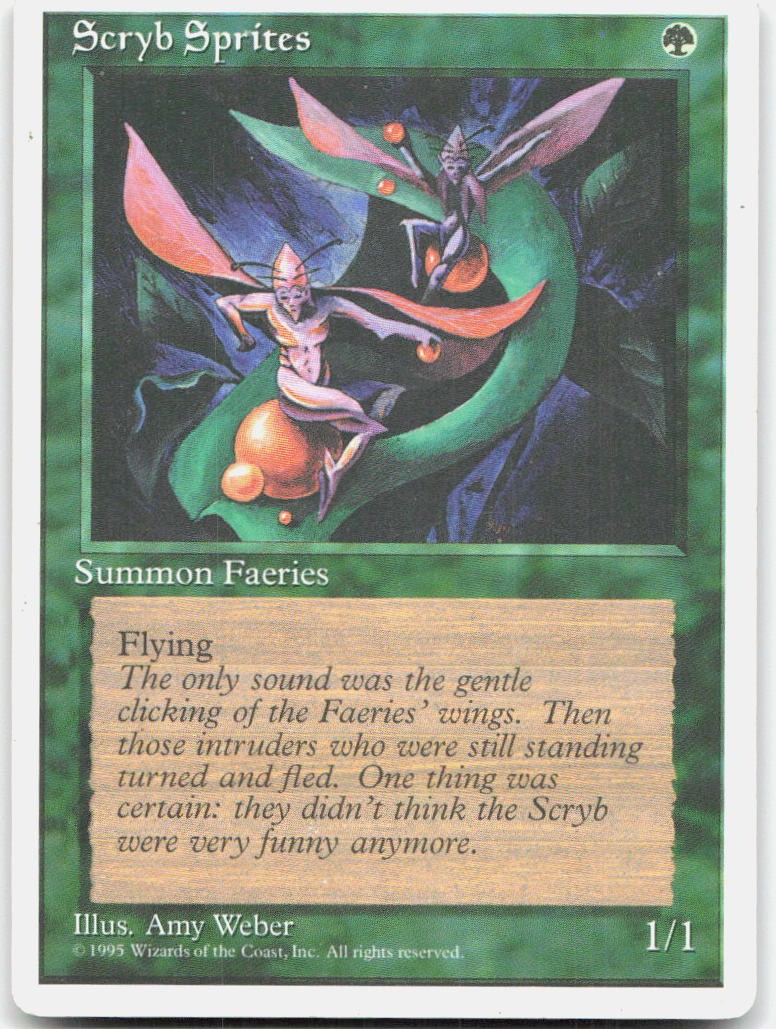 Scryb Sprites Moderately Played Fourth Edition Common Magic: The Gathering