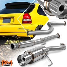 For 96-00 Honda Civic Hb Ej6 D16 3-dr 4.5 Tip Muffler Catback Exhaust System For 96-00 Honda Civic Hb Ej6 D16 3-dr 4.5 Tip Muffler Catback Exhaust System