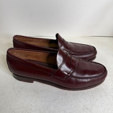 Vintage GH Bass Weejuns Penny Loafer Shoes Burgundy Leather Mens Size 11 D