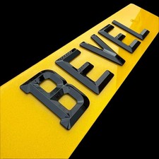 DVLA Approved GB Bulk 4D Retro Black letters & Numbers for Number Plates Diamond