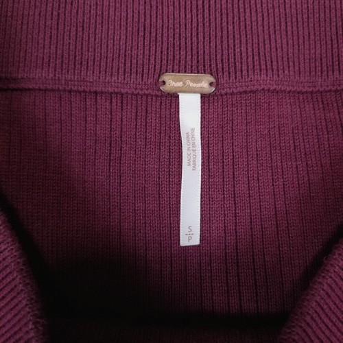 Maxi Falda Free People Shine Tejido Brillante Borgoña Púrpura Talla Pequeña - Imagen 3 de 10