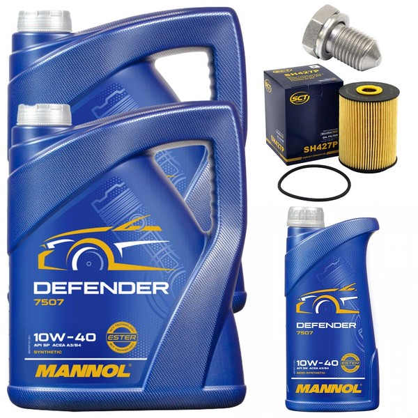 MotoröL Filter Set Mannol 10W-40 11 Liter + Schraube FüR VW Phaeton 6.0 W12 3D1-image