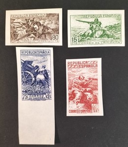 Edifil  NE55 A-B-C-D  sin dentar nuevos España 1938 MNH Correo de Campaña