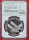 2020 Cook Islands American Double Eagle NGC PF70 Ultra Cameo .999 Silver 1/2 Oz