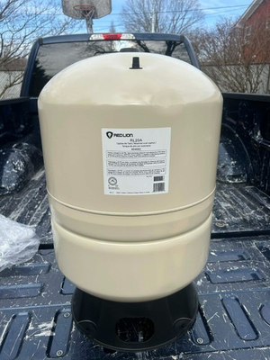 #ad Red Lion RL20A 20 Gallon Vertical Pre Charged Pressure Tank W. Base $199.99