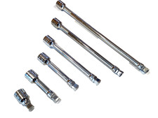 Snap On 6 Piece 3/8”Drive KNURLED Wobble PLUS Socket Extension Set 206AFXWP NICE